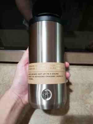 New Starbucks Vacuum Insulated Flip-Top Silver Stainless Steel Tumbler 12oz - Sold on eBay Dec, 11th 2019 for $19.95