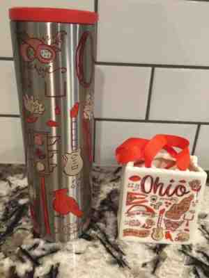 Starbucks Holiday Christmas 2019 OHIO Been There Bag Ornament & Matching Tumbler - Sold on eBay Dec, 11th 2019 for $61.44