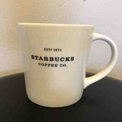Starbucks 2010 "New Bone China" White/Black Letters Cup Mug FREE SHIPPING - Sold on eBay Dec, 11th 2019 for $19.52