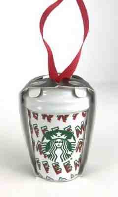 Starbucks 2019 Ceramic MERRY COFFEE Mini Cup Christmas Tree Ornament NEW - Sold on eBay Dec, 11th 2019 for $21.95