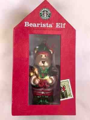  Starbucks Coffee  Bearista Elf Christmas Tree Ornament 2001 Limited Edition  - Sold on eBay Dec, 11th 2019 for $15.00