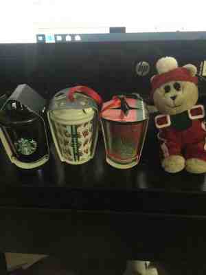 NEW Starbucks 2019 Holiday Christmas Ornament Set of 4 - Sold on eBay Dec, 11th 2019 for $25.00