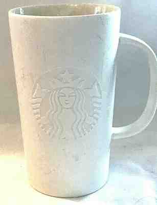 Starbucks Mug Embossed Siren Mermaid Grande 2014 16 oz Tall White - Sold on eBay Dec, 11th 2019 for $32.99