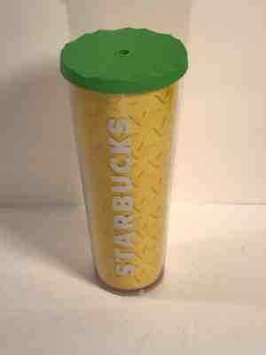 Starbucks Pineapple Pattern 2014 Venti 24oz Plastic Tumbler NO Straw - Sold on eBay Dec, 11th 2019 for $22.90
