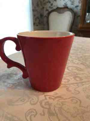 Starbucks Teavana Rococo Scroll Handle Red Coffee Tea Mugs Cups 2015 12oz - Sold on eBay Dec, 11th 2019 for $20.00