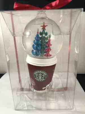 Starbucks 2007 Holiday Snow Globe Red Coffee Cup Christmas Tree Brand New - Sold on eBay Dec, 11th 2019 for $19.99