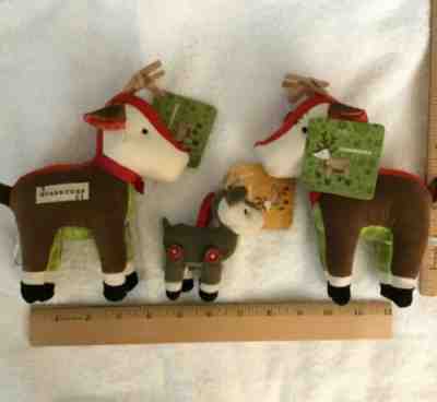 Set of 3 Starbucks Plush Reindeer Deer 2 Adult Standing + Baby Fawn Ornament NEW - Sold on eBay Dec, 11th 2019 for $25.00