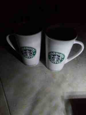 Starbucks 2005 Mug Tall White Ceramic Coffee Cup Logo 16oz lot 2  - Sold on eBay Dec, 11th 2019 for $25.00