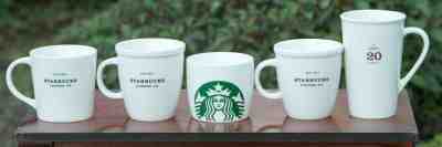 (5) Starbucks  Mermaid EST. 1971 Venti 20 OZ. 2001 Barista 2010 New Bone - Sold on eBay Dec, 11th 2019 for $29.49