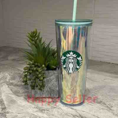Starbucks Tumbler Iridescent Green Holiday Christmas  Cold Cup Venti NEW - Sold on eBay Dec, 11th 2019 for $55.00