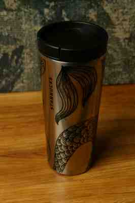 Starbucks Stainless Siren Tail & Crown Tumbler 2016 16 oz Travel Coffee Mug - Sold on eBay Dec, 11th 2019 for $25.00