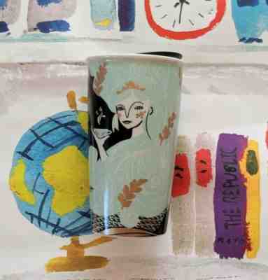 NEW Starbucks Mermaid Siren Ceramic Tumbler 12 fl oz Travel Mug 2018 Holiday - Sold on eBay Dec, 11th 2019 for $24.99