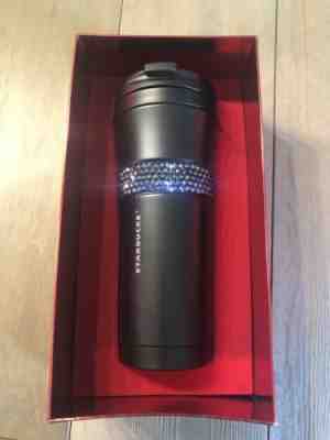 NEW! Starbucks Stainless Steel Tumbler Matte Black 16 Oz Swarovski Crystals - Sold on eBay Dec, 11th 2019 for $109.99