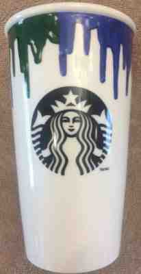 STARBUCKS RAINBOW DRIP BAND OF OUTSIDERS CERAMIC TRAVEL MUG TUMBLER (DRIP) 12 OZ - Sold on eBay Dec, 11th 2019 for $36.99