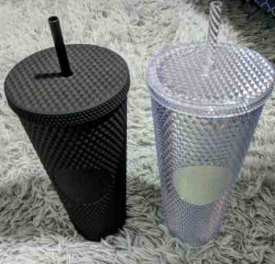 Starbucks studded tumbler SET, unicorn irridecent matte black rare collectable - Sold on eBay Dec, 11th 2019 for $150.00