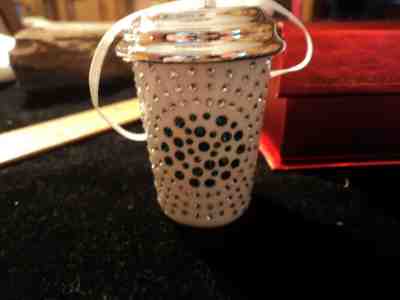 STARBUCKS NEW IN BOX SWAROVSKI CRYSTAL TO GO CUP ORNAMENT 2014 . Estate Find  - Sold on eBay Dec, 11th 2019 for $47.00