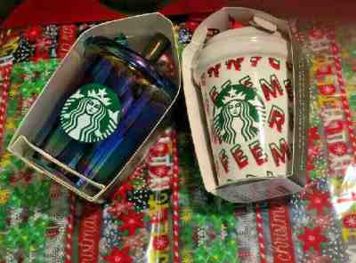 2 Starbucks 2019 Christmas Ornament Iridescent Cup & Merry Cup NWT Ww Ship $14 - Sold on eBay Dec, 11th 2019 for $22.79