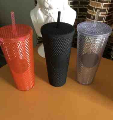 Starbucks 2019 Studded Tumblers Venti Black, Pink, Clear Holiday ON HAND - Sold on eBay Dec, 12th 2019 for $135.00