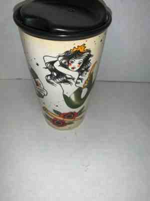 Starbucks 2015 Sailor Tattoo Coffee Mug Mermaid Anchor Rose 12oz Tumbler - Sold on eBay Dec, 12th 2019 for $59.99