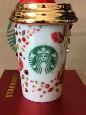 NEW Starbucks 2013 Swarovski Xmas Christmas ornament NEW! - Sold on eBay Dec, 12th 2019 for $49.99