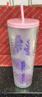Starbucks 2019 - Holiday *RARE* Pink Pine Cone Tumbler Iridescent Rainbow Matte - Sold on eBay Dec, 12th 2019 for $29.99