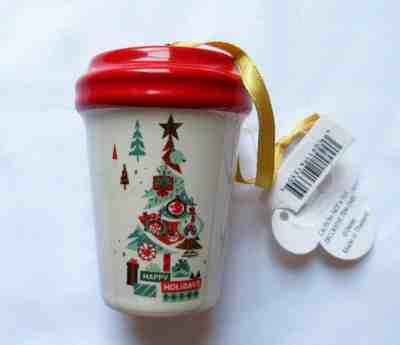 Disney Parks DLR Starbucks Happy Holidays Take Away Cup Mug Christmas Ornament - Sold on eBay Dec, 12th 2019 for $21.11