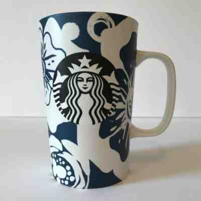 Starbucks Limited Edition 2015 Blue Floral Aloha Style Coffee Mug 16oz - Sold on eBay Dec, 12th 2019 for $21.99