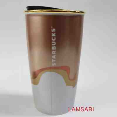 Starbucks Holiday Double Wall Ceramic Sparkle Blend Tumbler 2018 12 Fl Oz - Sold on eBay Dec, 12th 2019 for $28.01