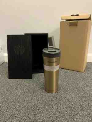 Starbucks Gold Stainless Steel w/Swarovski Crystals Tumbler 16 Oz 2014. - Sold on eBay Dec, 12th 2019 for $103.50