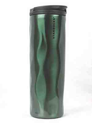Starbucks Stainless Steel Green Ripple Tumbler with Top, 16 Fl Oz, Discontinued - Sold on eBay Dec, 12th 2019 for $16.99