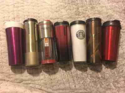 Lot Starbucks Travel Mugs Cups Tea Coffee 7 Cups Lid Mugs - Sold on eBay Dec, 12th 2019 for $41.99