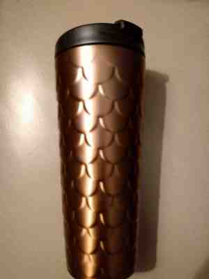  Starbucks Holiday 2017 Stainless Steel Tumbler -Copper Mermaid Scales 18 fl oz