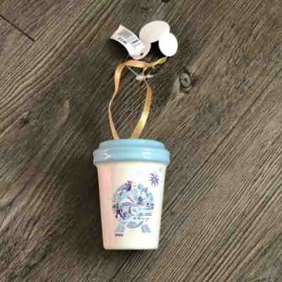 Disney Parks 2019 Starbucks Epcot Travel Tumbler Mug Ornament - Sold on eBay Dec, 12th 2019 for $24.95