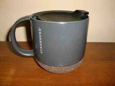 ~STARBUCKS~CORK BOTTOM~2016 ~12oz~DURABLE CERAMIC~DARK GRAY~COFFEE TEA~CUP  MUG~ - Sold on eBay Dec, 12th 2019 for $18.00