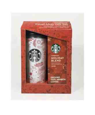Starbucks Travel Mug with Coffee, 2019.                      2 Piece Set - Sold on eBay Dec, 12th 2019 for $19.00