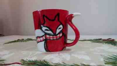 STARBUCKS 2016 RED FOX TAIL MUG CHRISTMAS HOLIDAY WINTER SCARF - NEW - Sold on eBay Dec, 12th 2019 for $15.00