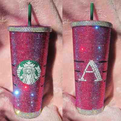 Starbucks Venti 24 oz. Bling Cup with Letter 