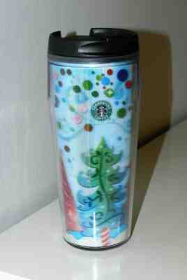 Starbucks Barista Coffee Travel Mug Tumbler Christmas Tree 3D Design 2004 -16 oz - Sold on eBay Dec, 12th 2019 for $19.99