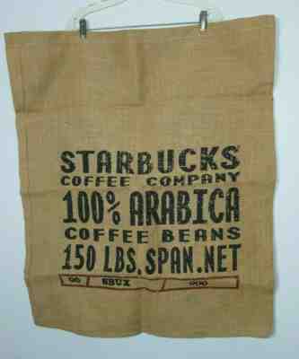Starbucks Coffee Burlap Beans Bag Arabica Rare 28" X 35" 150 LB - Sold on eBay Dec, 12th 2019 for $29.99