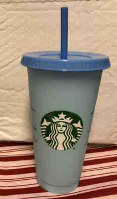 Starbucks Reusable Never Used Blue Sky to Cobalt Color Changing Cold Cup 24 oz - Sold on eBay Dec, 12th 2019 for $24.99