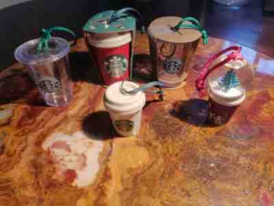 Starbucks Christmas Ornaments - Lot of 5 - Sold on eBay Dec, 12th 2019 for $20.00