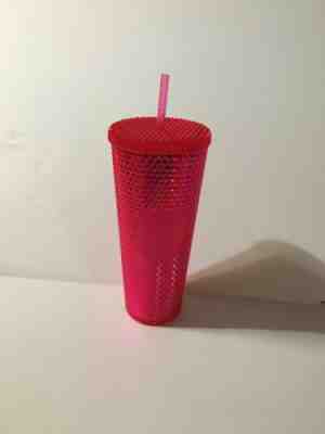 NEW Holiday 2019 STARBUCKS NEON PINK STUDDED TUMBLER CUP 24oz Christmas - Sold on eBay Dec, 12th 2019 for $24.99