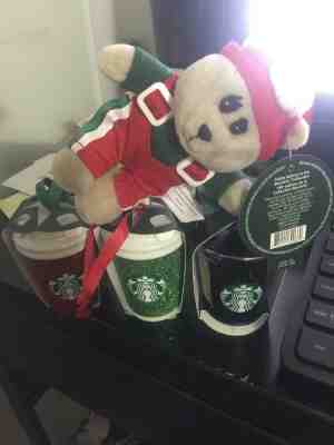 NEW Starbucks 2019 Holiday Christmas Ornament Set of 4 - Sold on eBay Dec, 12th 2019 for $23.00