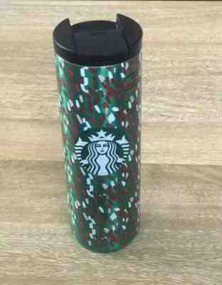 NEW Starbucks Holiday 2019 Hot Insulated Tumbler Green Holiday Confetti LE 16oz - Sold on eBay Dec, 11th 2019 for $24.00