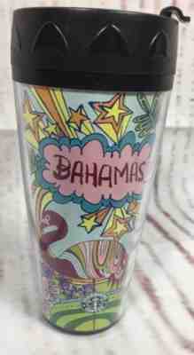 RARE Starbucks Bahamas Flamingo Ocean Fish Grafitti 2005 Travel Mug  - Sold on eBay Dec, 11th 2019 for $49.99