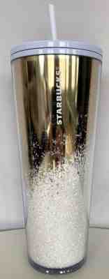 Starbucks Holiday 2019 Cascading Snow Glitter Rose Gold Tumbler - Sold on eBay Dec, 11th 2019 for $24.99