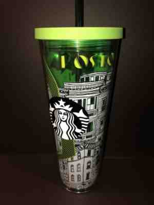 Starbucks Limited Edition BOSTON Venti Tumbler Rare 24 Oz - Sold on eBay Dec, 11th 2019 for $21.30
