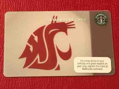 Starbucks Card 2010 Washington State University WAZZU Cougars Old Logo NEW MINT - Sold on eBay Dec, 11th 2019 for $39.99