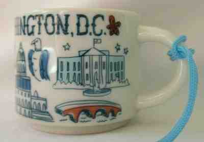 STARBUCKS COFFEE WASHINGTON DC BEEN THERE 2-OZ MINI MUG ORNAMENT - NEW IN BOX - Sold on eBay Dec, 11th 2019 for $17.99