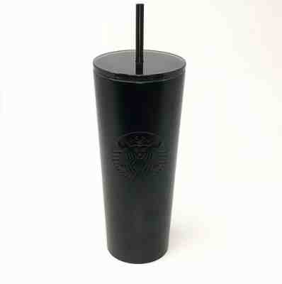STARBUCKS 2018 Black Matte Stainless Steel 24 oz Cold Cup Tumbler Venti NEW - Sold on eBay Dec, 11th 2019 for $39.99